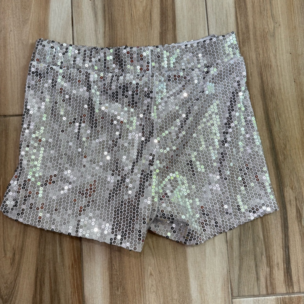 Spirit Silver Sequin High Waist Shorts